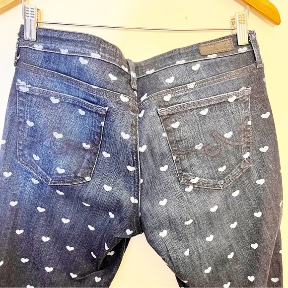 Adrianna Goldschmied Anthropologie heart skinny jeans the legging ankle fit 31R - Picture 7 of 9
